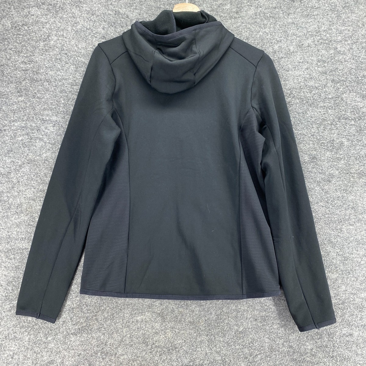 New H&M Full Zip Hoodie Women 16/18 Plus Black Fleece Hooded Long