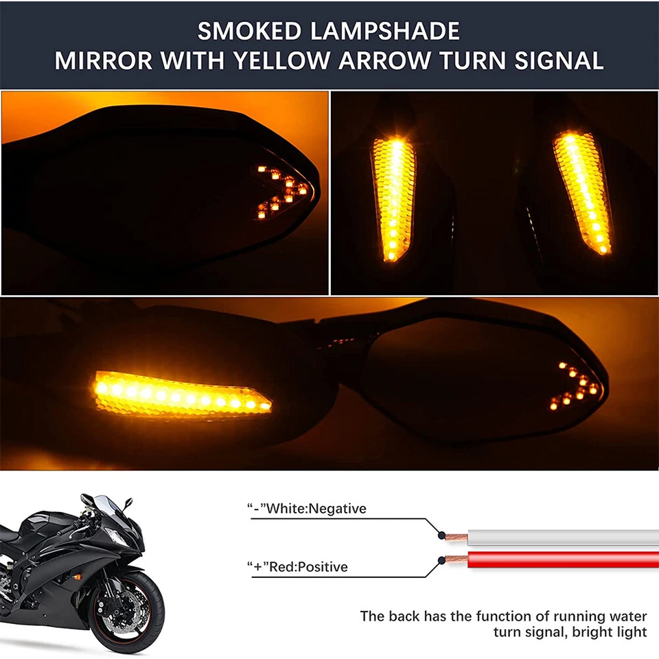 Indicador de espejos retrovisores LED intermitente para motocicleta Hyosung GT250R GT650R Foto 2 de 4