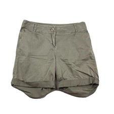 J. Jill Shorts Womens 8 Green Stretch Lightweight Cuffed