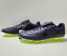 Nike Premier III FG Blackened Blue Volt Men's Soccer Cleats Sz 12 AT5889-407