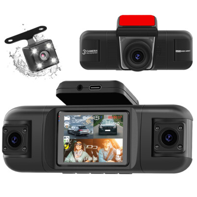 360° Car Dash Cam 1920x1080P Auto Kamera 4-Objektiv Video Recorder Loop-Aufnahme