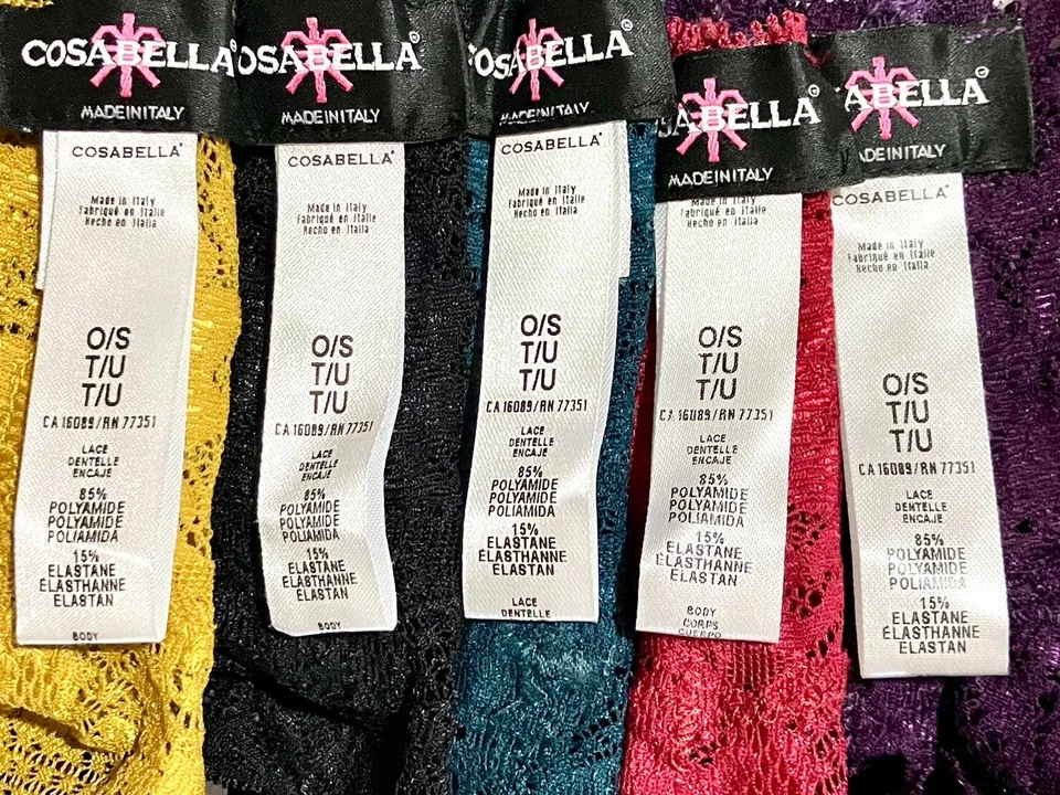 Nuevo con etiquetas Paquete de 5 Tanga Cosabella Talla Única Never Say Never Cutie Lr Surtido Foto 4 de 4