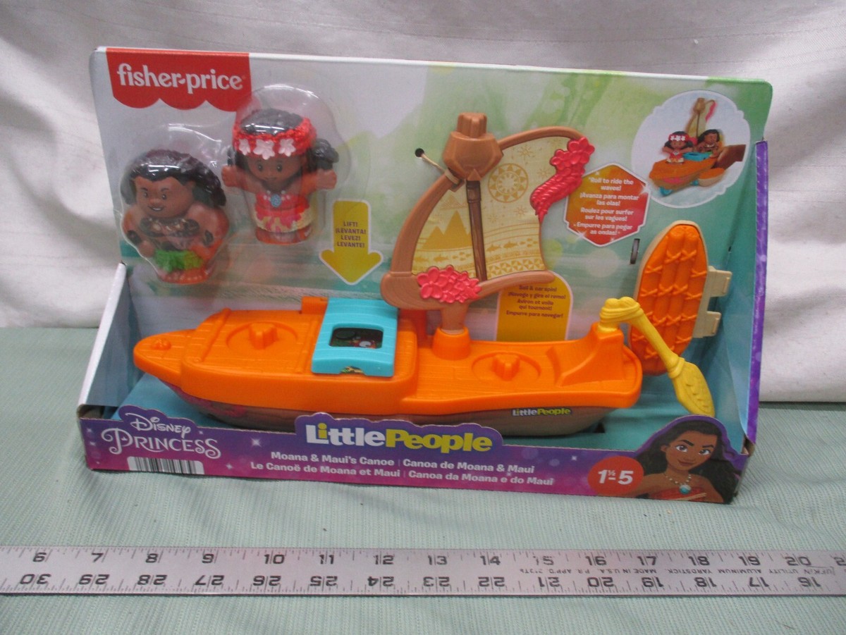 Fisher Price Little People Disney Princess Moana Maui Canoe Boat