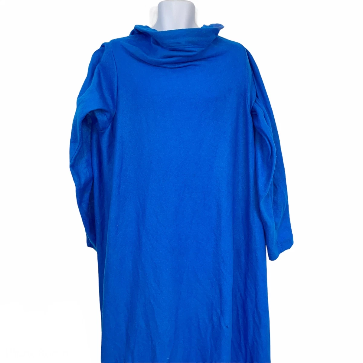 Snuggie One Size Blue Sleeved Blanket Fleece Soft Oversized