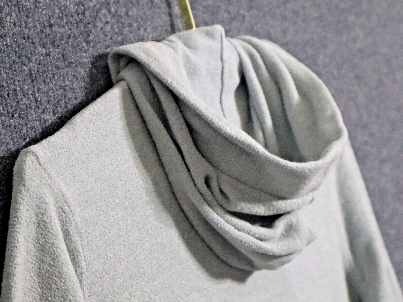 VETEMENTS Cardigan donna Barefoot Dreams grande grigio accogliente chic leggero con cappuccio Lagenlook euro