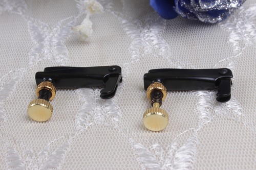 4pcs Fine Tuning Adjuster for Violin 3/4 4/4 size Black tuner with gold screws - Picture 2 of 7