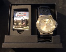 Zippo Watch Black Leather Band Made In The USA Collectable