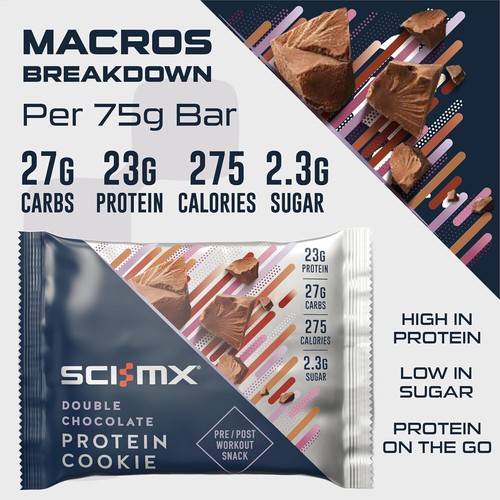 SCI-MX High Protein Chocolate Brownies Blondie Cookie Box Low Sugar 12 Pack Box - Picture 9 of 11