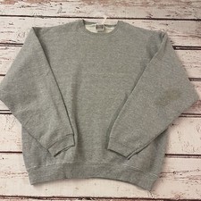 Vintage Fruit of the Loom Crewneck Sweatshirt Blank Gray 90s Size XL Made In USA
