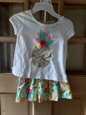 Tommy Bahama Girls Embellished Top/Skort/Visor Size XS 4 NEW WITH TAGS