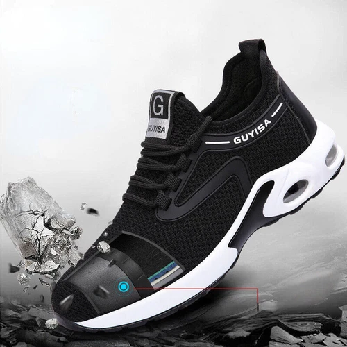 Zapatos de seguridad para hombre Zapatos de trabajo ligeros S3 Gorra de acero Zapatillas EU 37-48 - Imagen 5 de 26