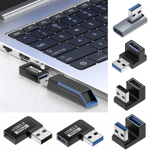 Connettore Adattatore Usb 3.0 A Maschio-Femmina Angolo Di 90 Gradi A . ▼
