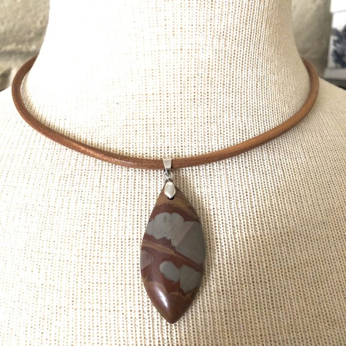 Leather Necklace W Australian Picture 