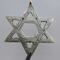 DETECTOR FIND RARE STAR SILVER AMULET PENDANT WITH RARE DESIGN UK ARTIFACTS