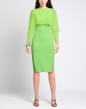 NWT Chiara Boni Nomeda Illusion Cape Dress 10U.S./46IT Soft green MSRP 695
