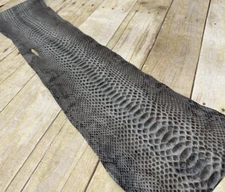 Grey Piece Genuine Python Snakeskin Leather real hide snake skin Rattle gray 198