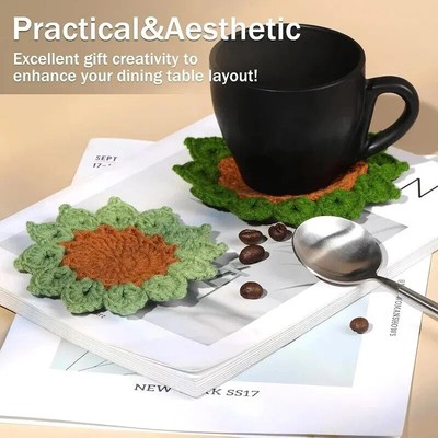 Coaster Crochet Knitting Kit With Cotton Yarn Thread For Beginners Weaving.cf