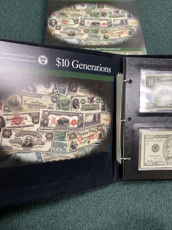 $10 Gen. Set -  3 $10 FRN Phila. - 1995, 2001, 2009 - SN 000001252A Low Number - Image 2 of 4
