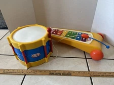 *2* Little Tikes Toys Xylophone and Drum *used*