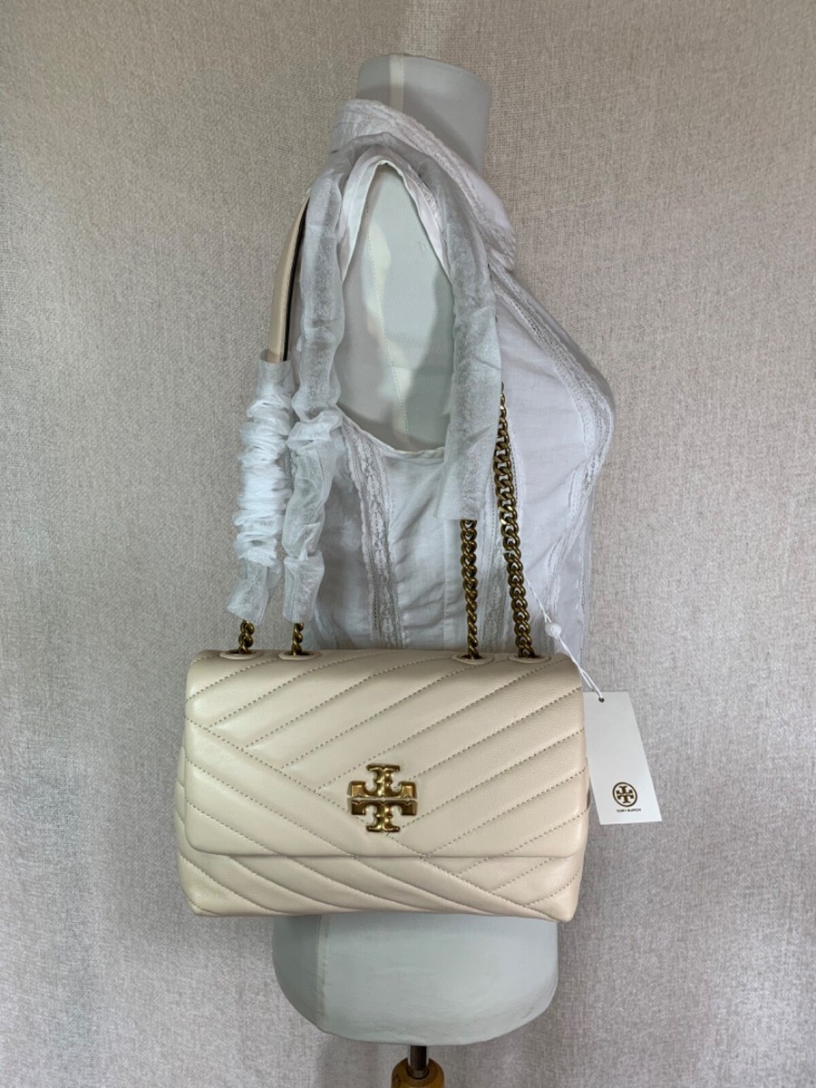 Tory Burch Small Kira Chevron Convertible Shoulder Bag - New Cream