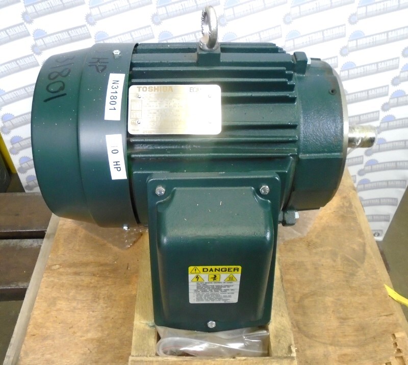 TOSHIBA 0104SDSR44A-P - Cont Duty EQP AC MOTOR - 10HP 1800RPM 230/460V - 1-3/8"