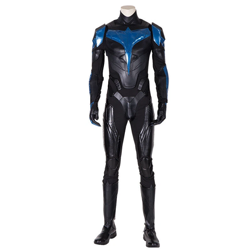 HOT Nightwing Dick Grayson Cosplay Costume Halloween Outfit  - Image 3 of 4
