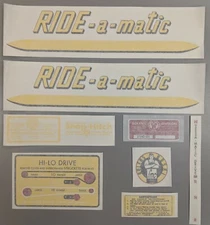  Bolens RIDE-a-matic Decal Set