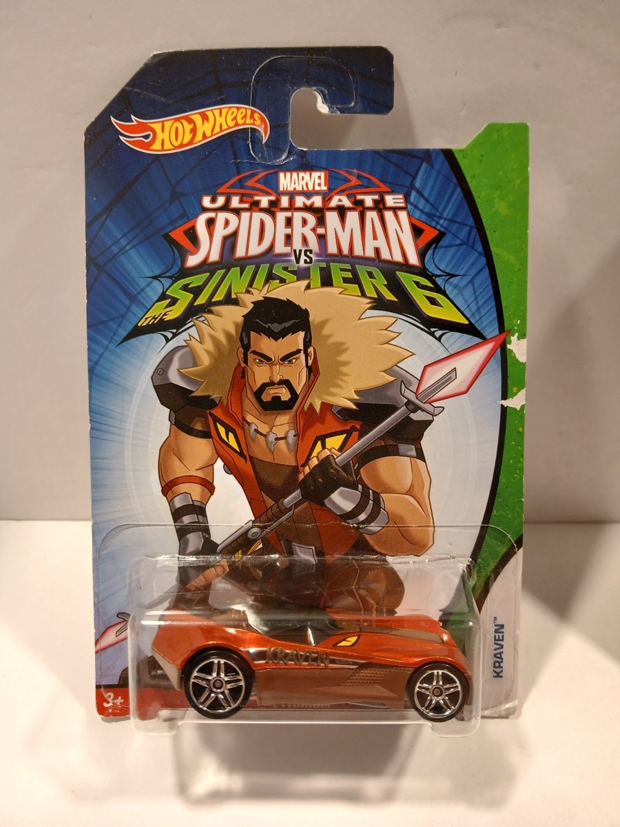 2015 Hot Wheels Marvel Ultimate Spider-Man Vs Sinister 6 Car Set