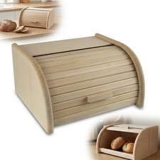 Piccola cassetta porta pane in legno grezzo 31×26×16 cm – decoupage