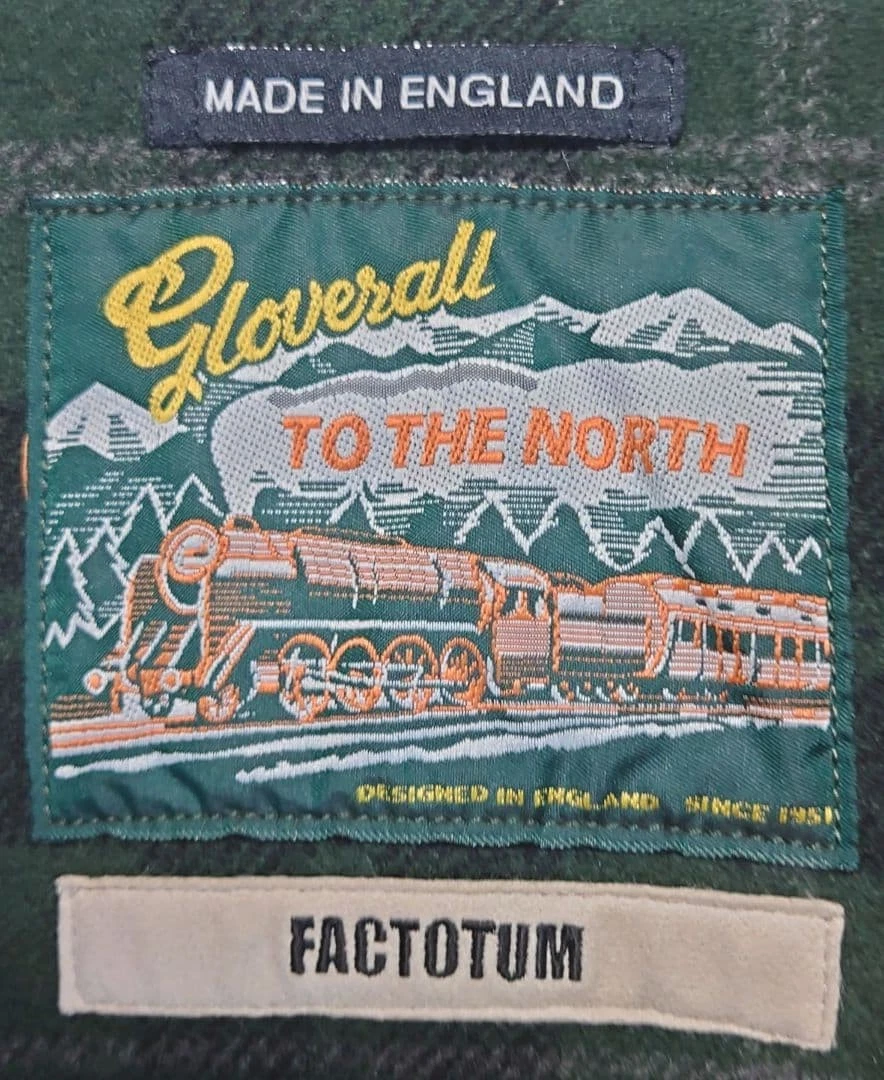 GLOVERALL FACTOTUM Green Duffle Coat M Wool UK Made Vintage Classic Japan - product detail image 4