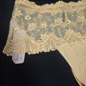 Lise Charmel France Vintage Lace Thong Yellow Panties- Medium