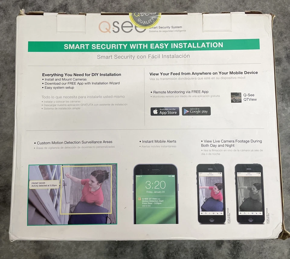 Q SEE Smart Security System HD 1080P 8 Channel DVR 1TB 8 Cameras QTH84-8DF NEW - Image 4 of 4