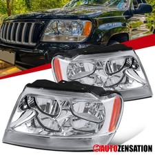 Fit 1999-2004 Jeep Grand Cherokee Headlights Headlamps Assembly Leftright 99-04