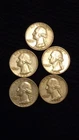 FIVE RARE 1962-D WASHINGTON QUARTERS