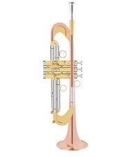 Heavy Weighted Double-Braced Cupronickel Professional Bb Trumpet With Case