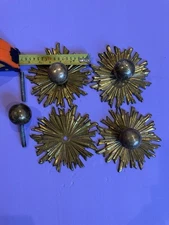 Mid-Century Sunburst Knob Plates And Knobs