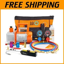 HVAC Vacuum Pump & Gauge Set for R1234yf Refrigerant