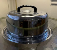 Vintage Everedy Co. Locking Lid Chrome + Stainless Steel “Kake Toter”