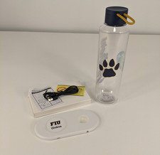 FIU Starbucks 24oz clear plastic tumbler and Wireless Charger Pad model 2783