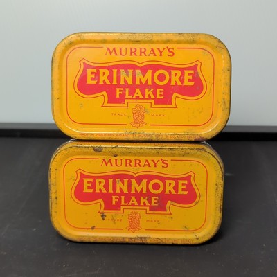 Murray's Erinmore Flake Vintage Collectable Tobacco Tin x 2 Empty