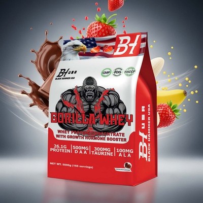 Gorilla Whey Protein 2/5KG Muskelaufbau & Regeneration Black Hammer USA