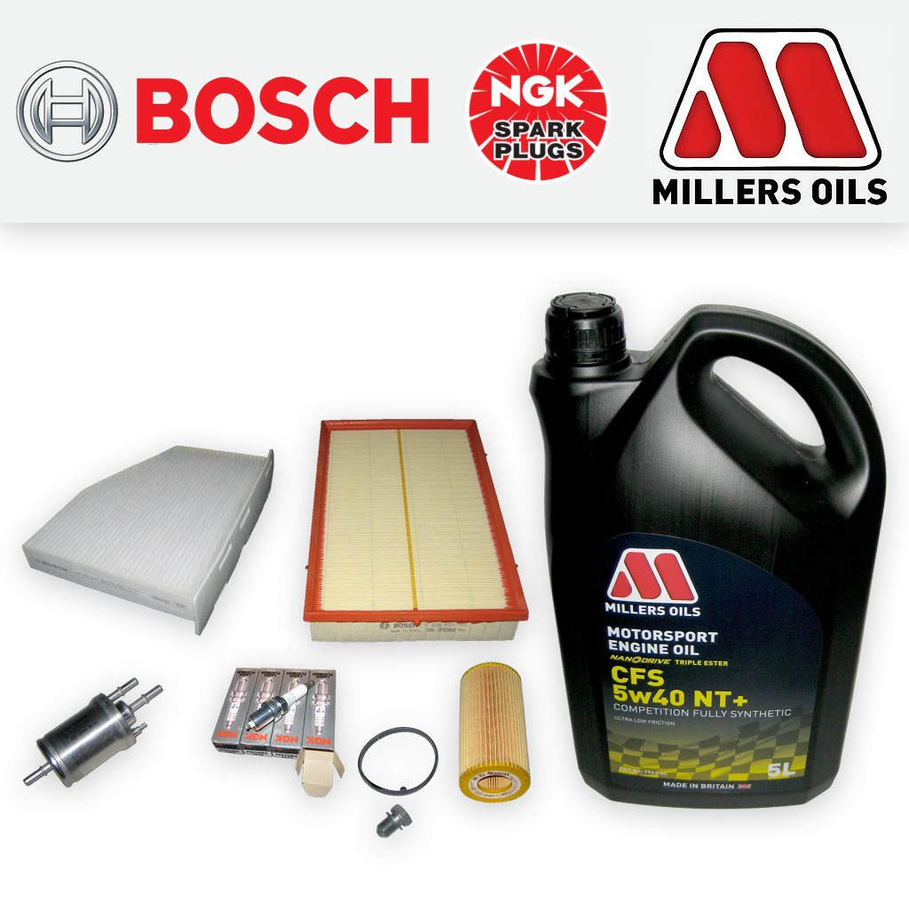SERVICE KIT for AUDI TT (8J) TTS QUATTRO OIL AIR FUEL CABIN FILTERS PLUGS +OIL