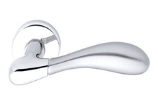 Maniglia per Porte Interne Coppia CROCO YALE Cromo Cromo/Satinato VALLI E VALLI