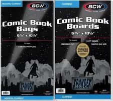 50  Pack BCW 2Mil Current Modern Poly Bags & Comic Boards Acid Free Safe Storage