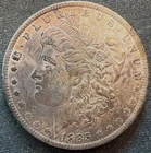 1885-O US $1 Silver Morgan Dollar AU $1.00 Coin, TONING
