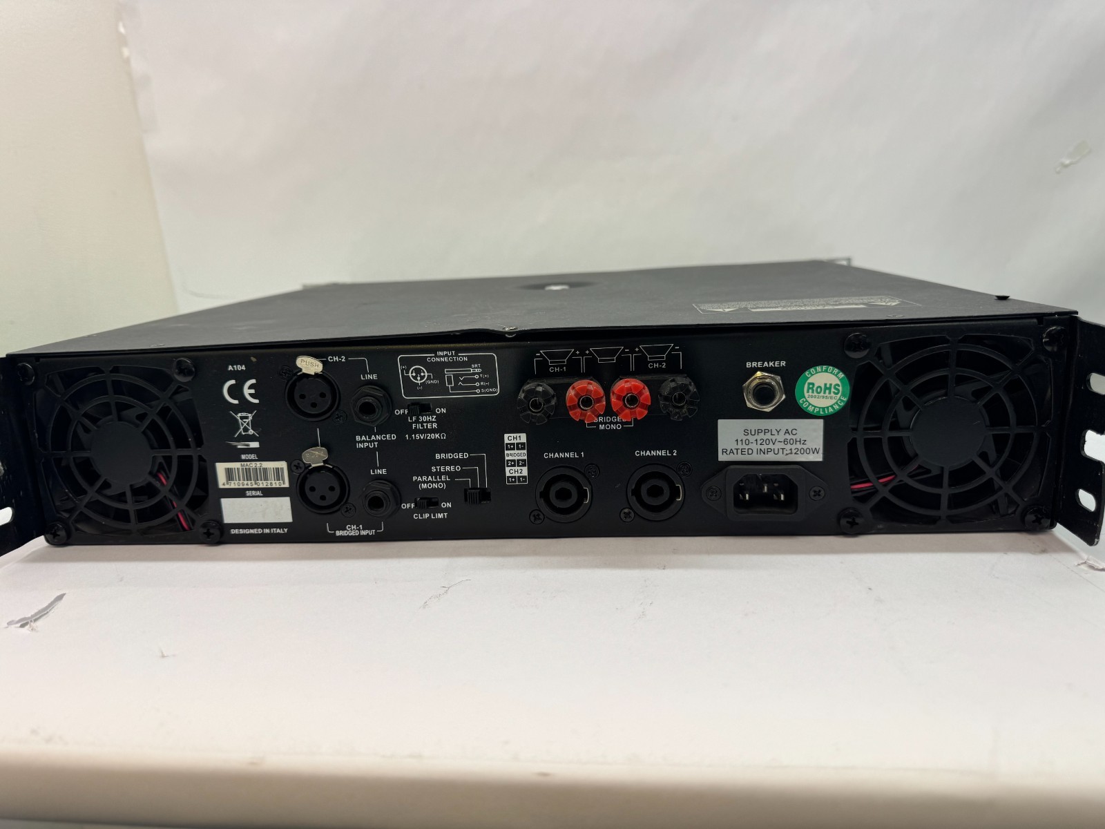 alto mac 2.2 stereo power amplifier