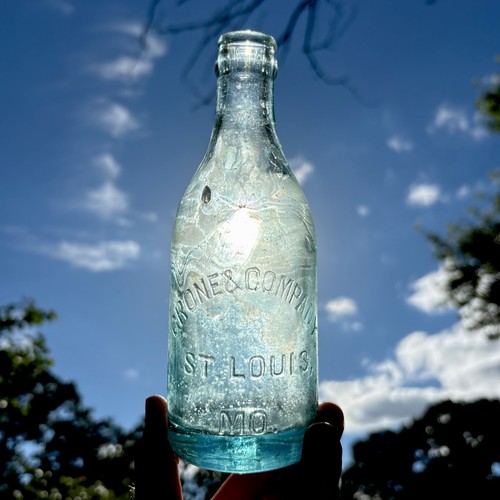 Grone & Company St. Louis Mo. Antique Crown Top Soda Bottle 1890S MISSOURI USA