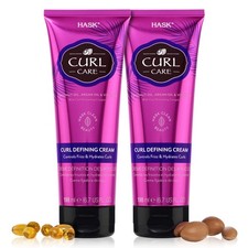 Hair Cream - Curl Care Defining Cream 2 Piece Bundle, vegan, cruelty-free, co...