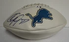 Calvin Johnson Autographed Detroit Lions Logo Football Global Authentics