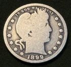 USA - 1899-O Silver Barber Quarter - FREE SHIP